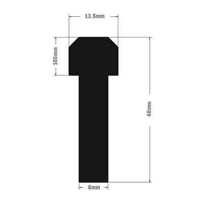 61-240-0 MODULAR SOLUTIONS SLIDE PROFILE<br>PROFILE GUIDE 40MM, 2M